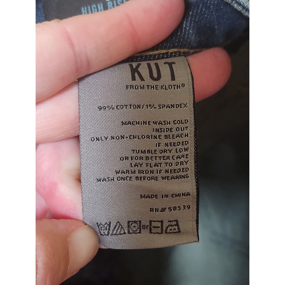Kut from the Kloth Catherine Boyfriend Jeans High Rise Dark Wash Size 6 NWT - Picture 4 of 5
